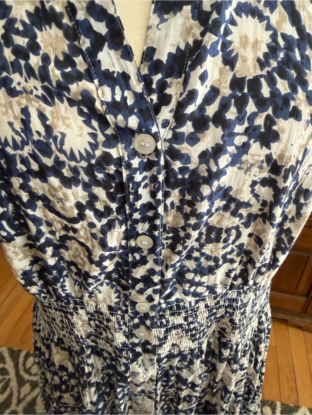 Chelsea & Theodore Sleeveless Button Front Midi Dress 1X - Picture 3 of 4